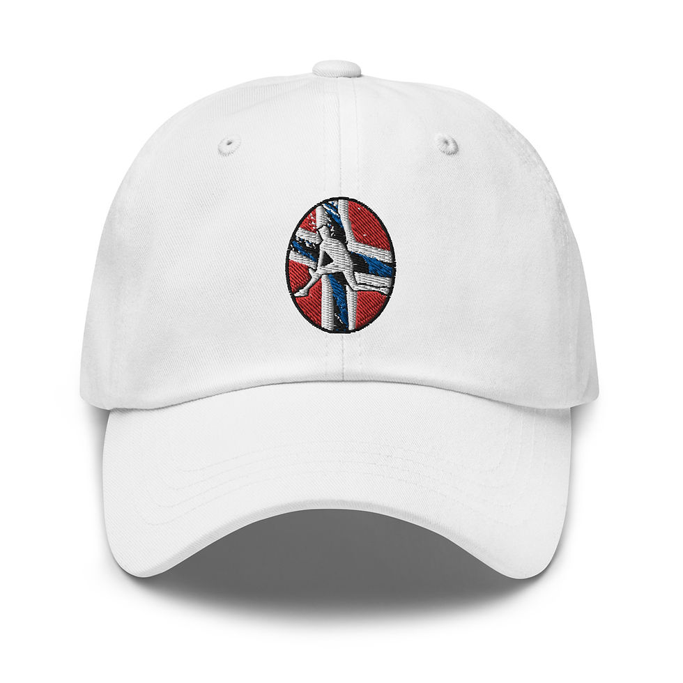 Thumbnail: Casper Ruud Tennis Norway Flag Racquet Silhouette Classic Adjustable Hat