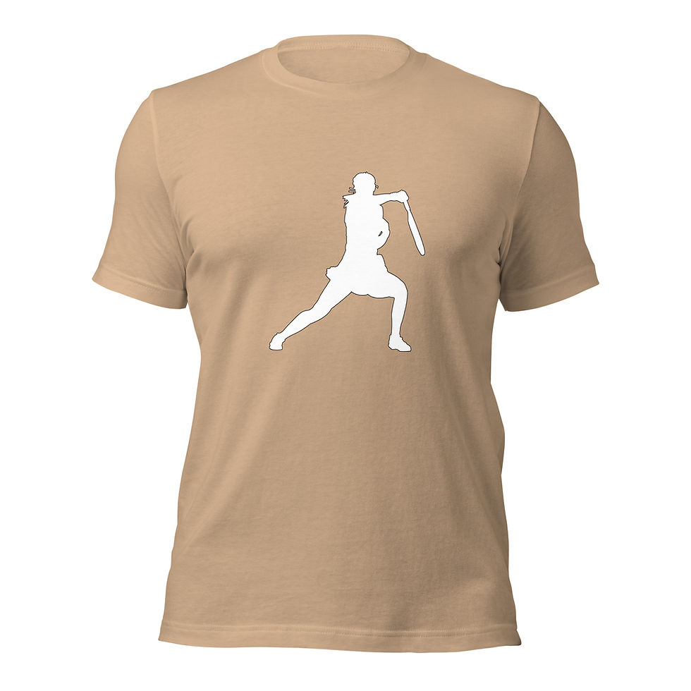 Thumbnail: Paula Badosa Tennis White Silhouette Unisex Cotton Short Sleeve Shirt