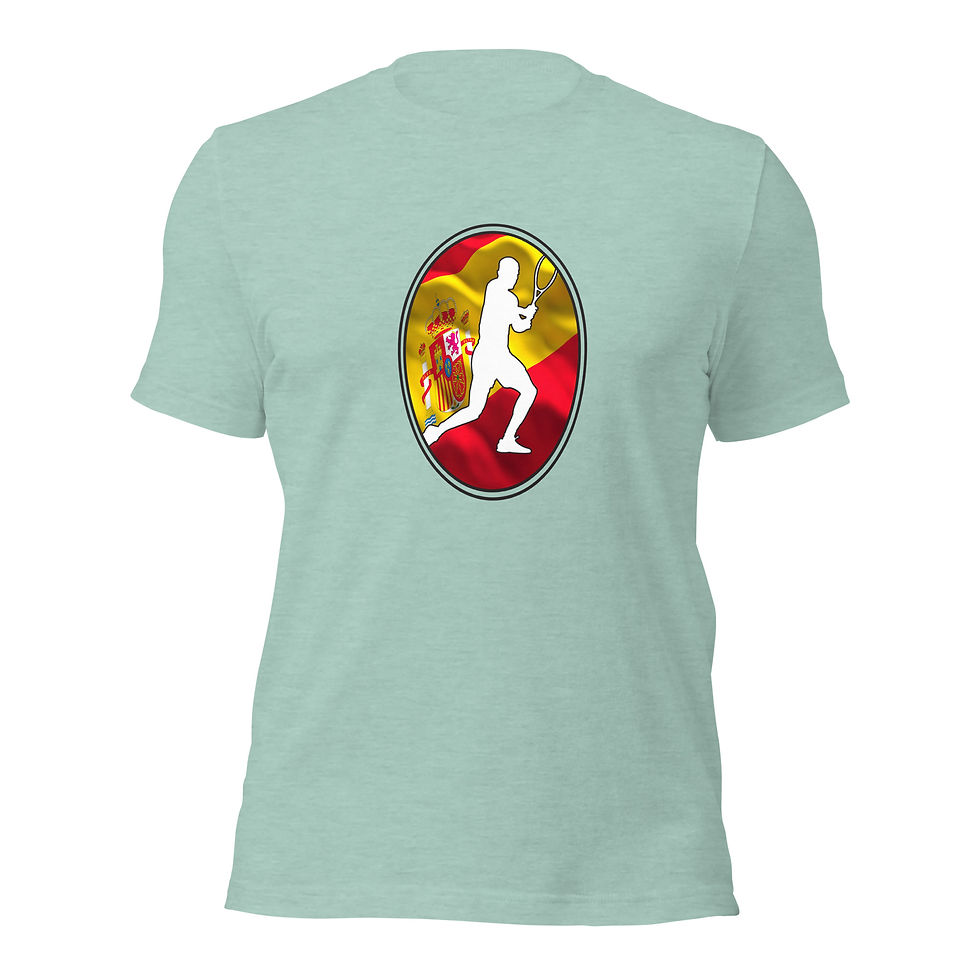 Thumbnail: Carlos Alcaraz Tennis Spain Flag Racquet Silhouette Cotton Short Sleeve Shirt