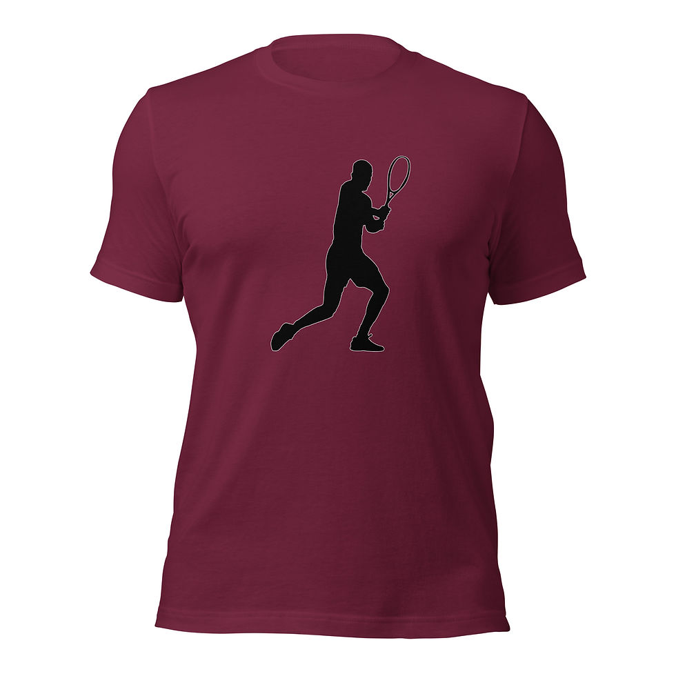 Thumbnail: Carlos Alcaraz Tennis Black Silhouette Unisex Cotton Short Sleeve Shirt