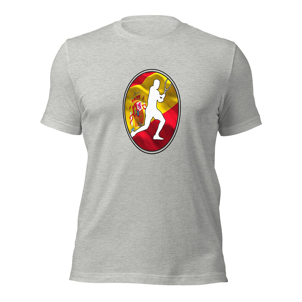 Thumbnail: Carlos Alcaraz Tennis Spain Flag Racquet Silhouette Cotton Short Sleeve Shirt