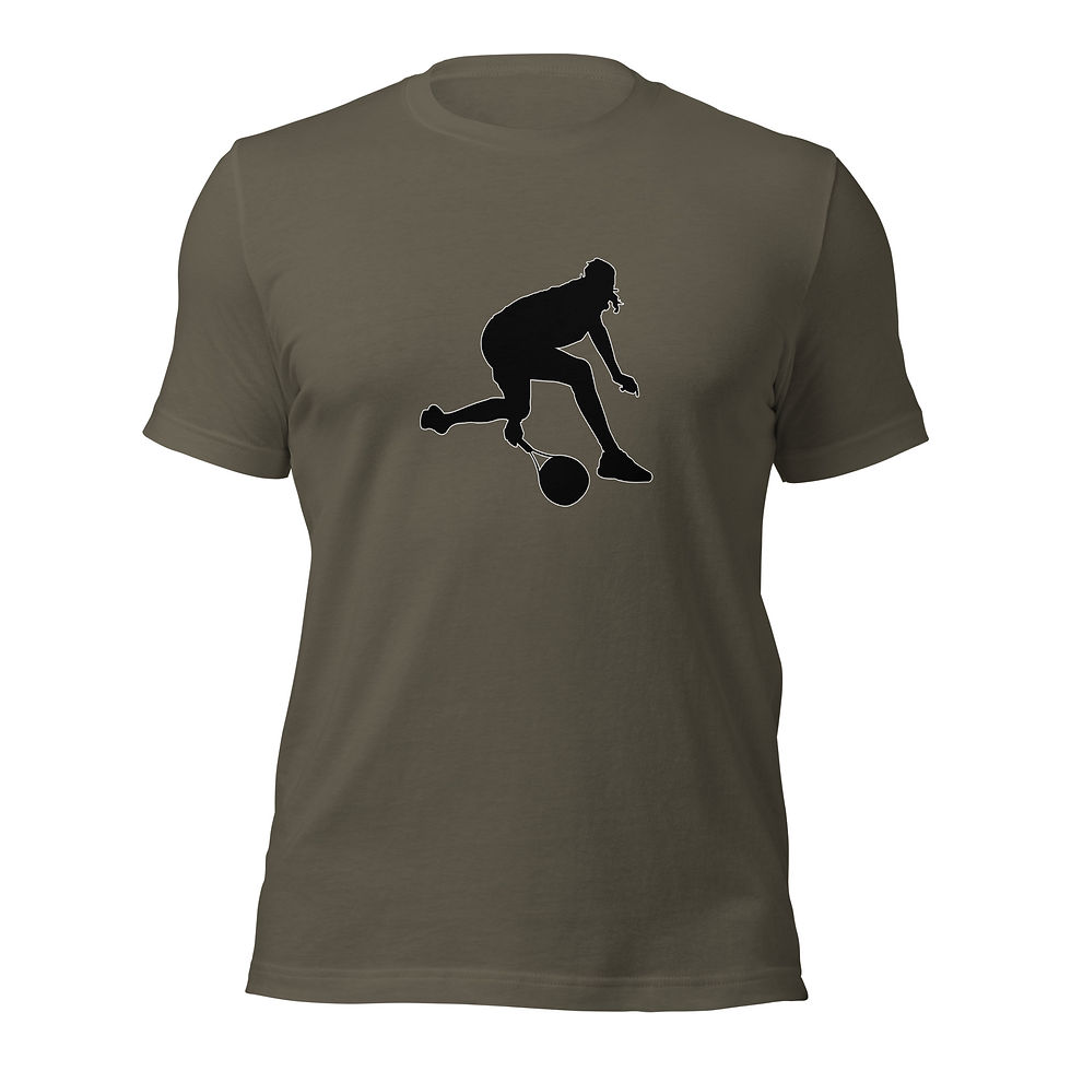 Thumbnail: Stefanos Tsitsipas Tennis Black Silhouette Unisex Cotton Short Sleeve Shirt