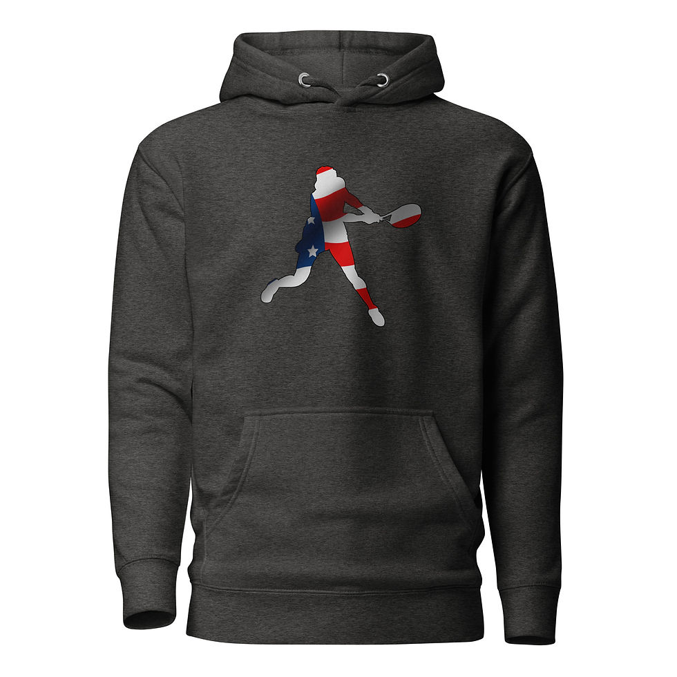 Thumbnail: Coco Gauff Tennis US Flag Silhouette Unisex Hoodie