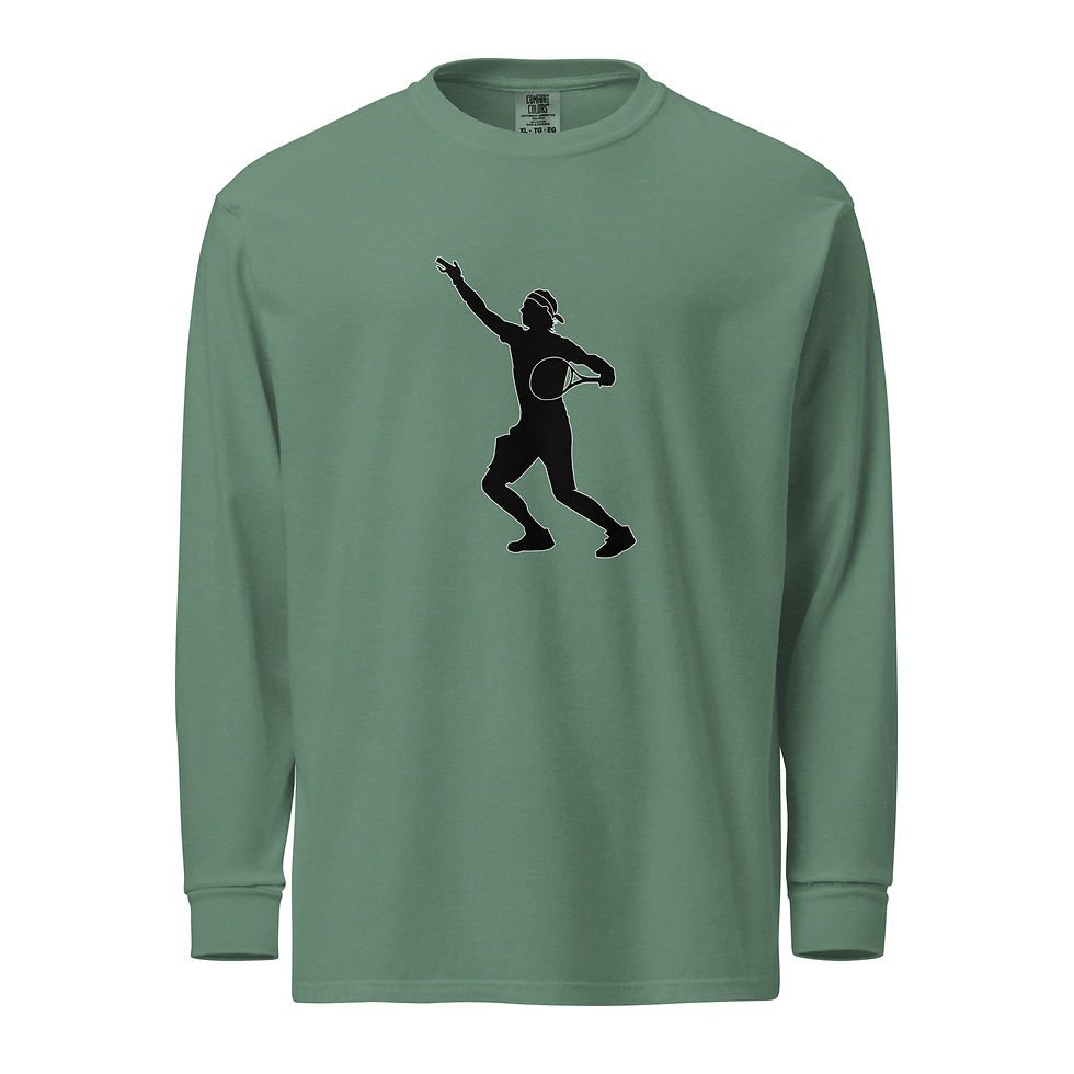 Thumbnail: Rafa Nadal Tennis Black Silhouette Heavyweight Long Sleeve Shirt