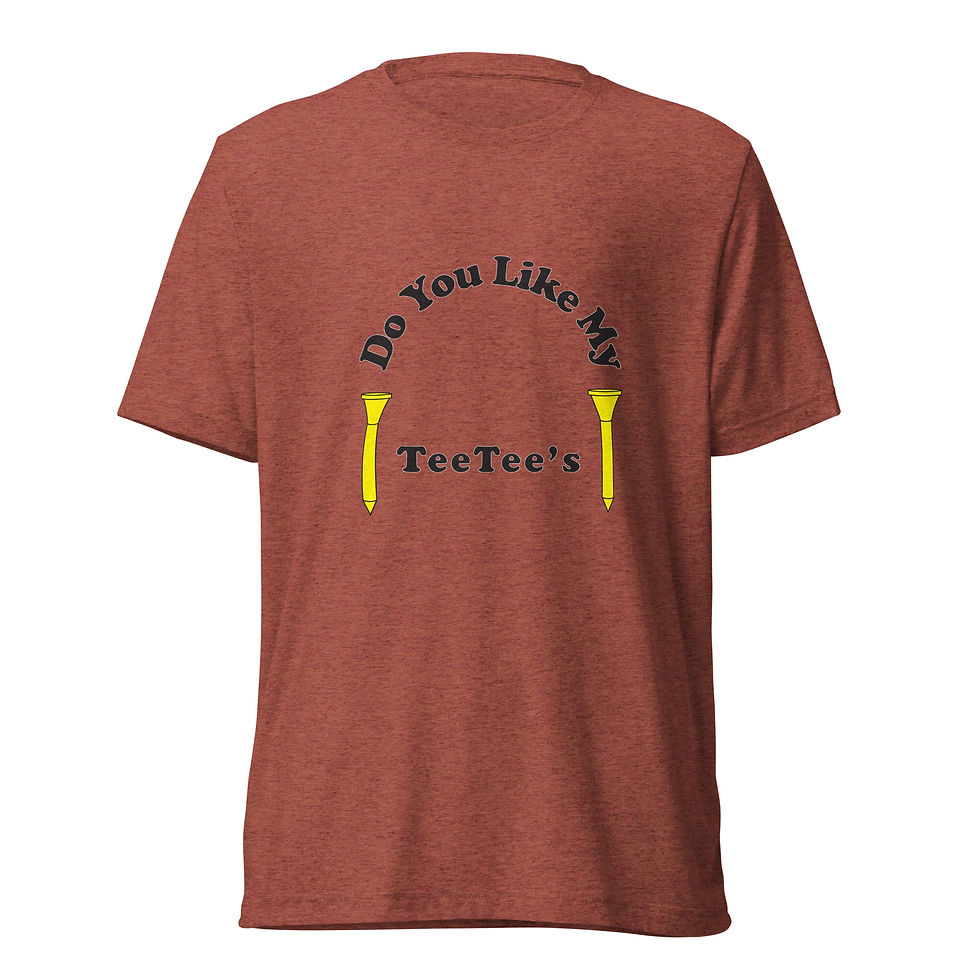 Thumbnail: Do You Like My TeeTee's Blk Letter Golf Tri-Blend Short Sleeve T-shirt