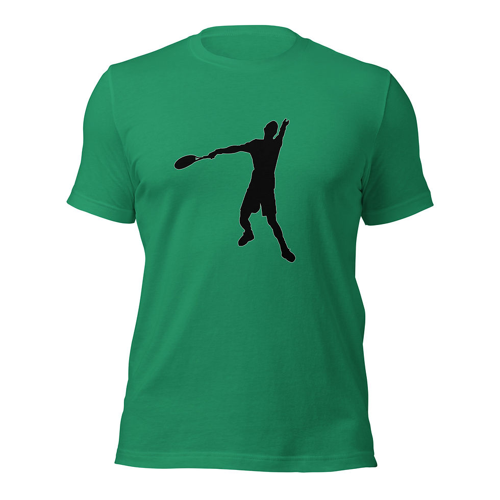 Thumbnail: Andy Murray Tennis Black Silhouette Cotton Short Sleeve Shirt
