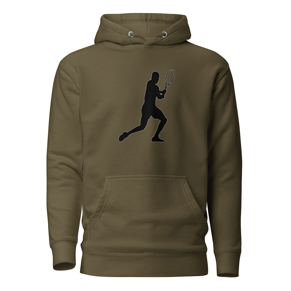 Thumbnail: Carlos Alcaraz Tennis Black Silhouette Unisex Hoodie