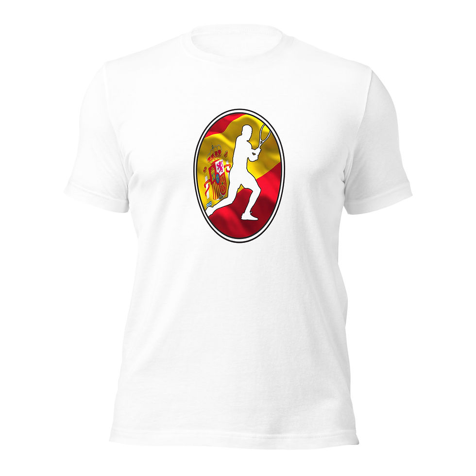 Thumbnail: Carlos Alcaraz Tennis Spain Flag Racquet Silhouette Cotton Short Sleeve Shirt