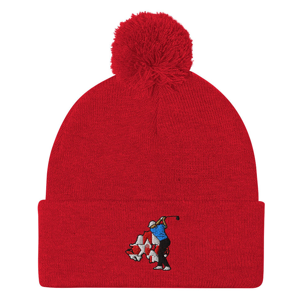 Thumbnail: Rory Mcilroy Golf & Northern Ireland Silhouette Pom-Pom Beanie