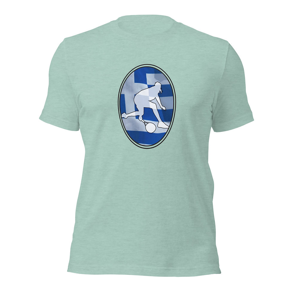 Thumbnail: Stefanos Tsitsipas Tennis Greece Racquet Silhouette Cotton Short Sleeve Shirt