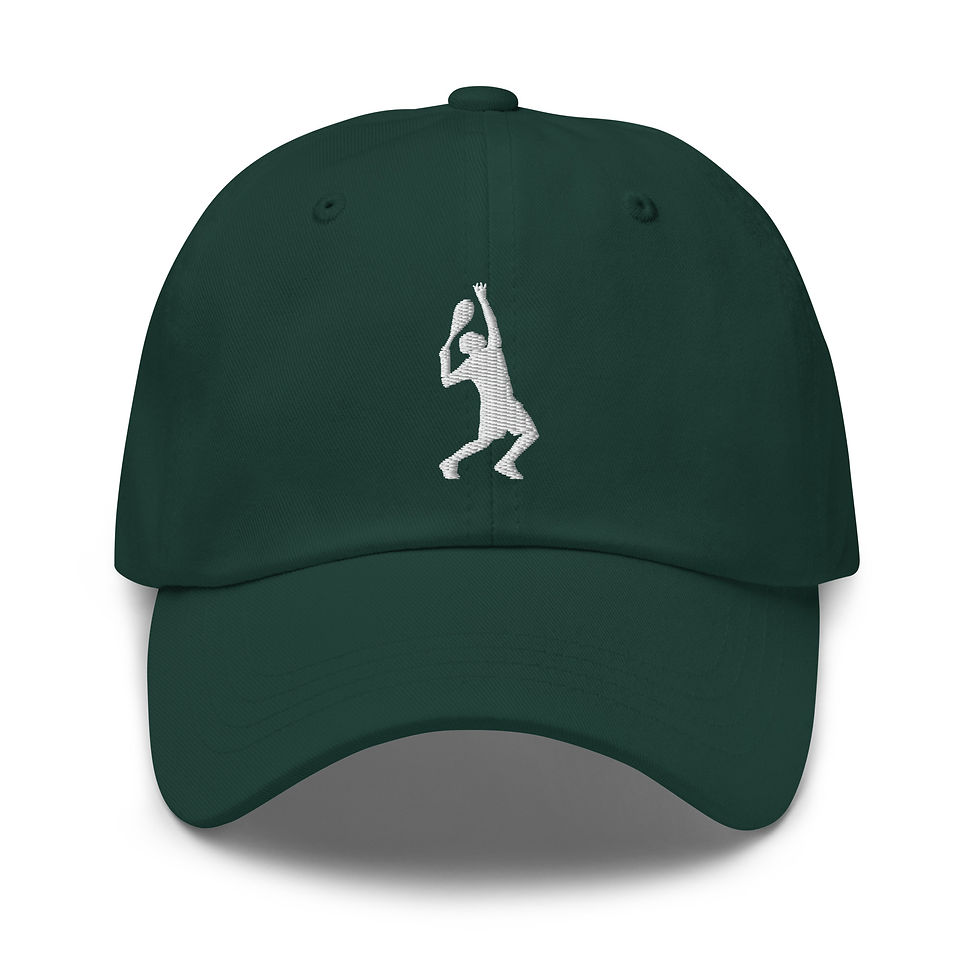 Thumbnail: Roger Federer Tennis White Silhouette Classic Adjustable Hat