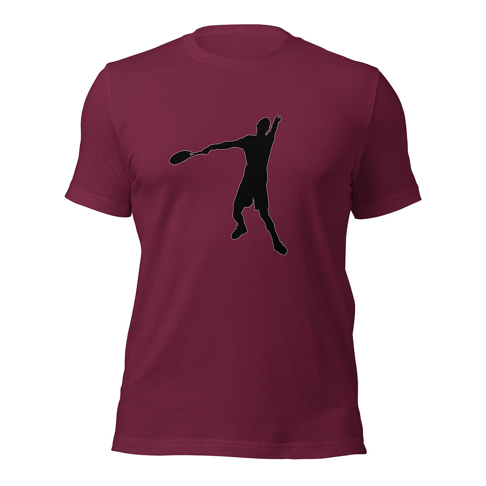 Thumbnail: Andy Murray Tennis Black Silhouette Cotton Short Sleeve Shirt