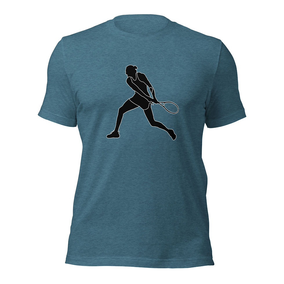Thumbnail: Aryna Sabalenka Tennis Black Silhouette Cotton Short Sleeve Shirt