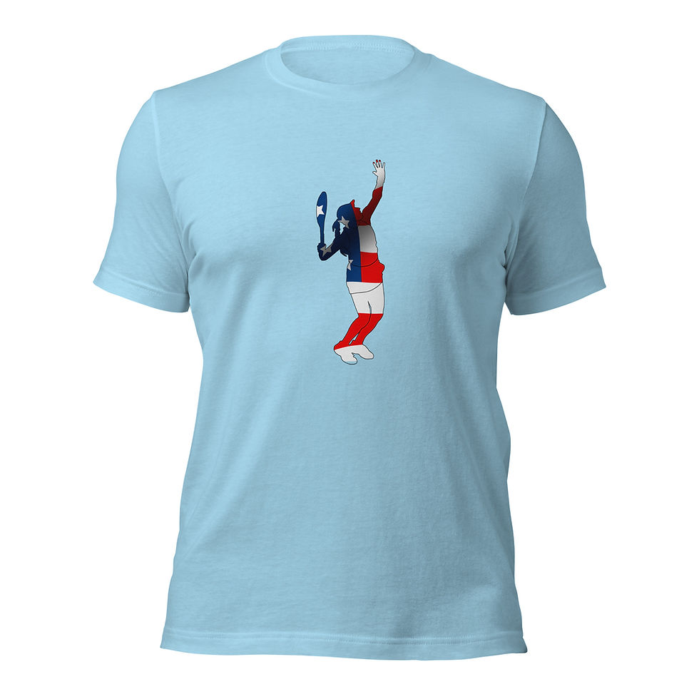 Thumbnail: Jessica Pegula Tennis US Flag Silhouette Unisex Cotton Short Sleeve Shirt