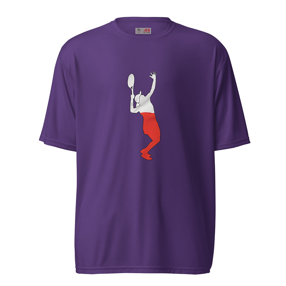 Thumbnail: Iga Swiatek Tennis Poland Flag Silhouette Unisex Performance Crew Neck T-shirt