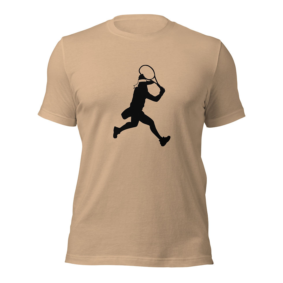 Thumbnail: Ons Jabeur Tennis Black Silhouette Unisex Cotton Short Sleeve Shirt