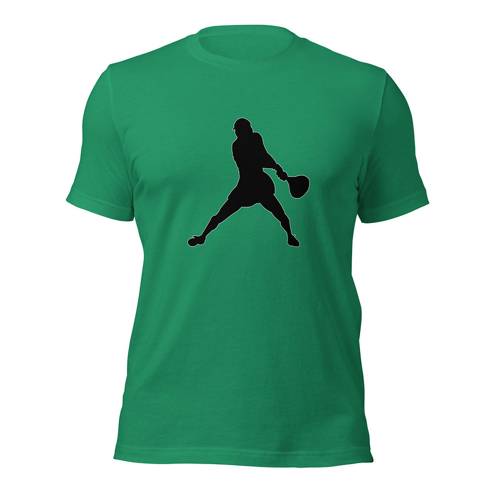 Thumbnail: Emma Raducanu Tennis Black Silhouette Unisex Cotton Short Sleeve Shirt