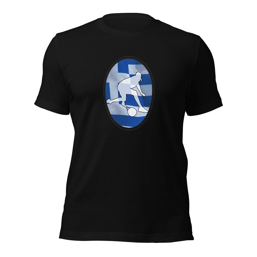 Thumbnail: Stefanos Tsitsipas Tennis Greece Racquet Silhouette Cotton Short Sleeve Shirt