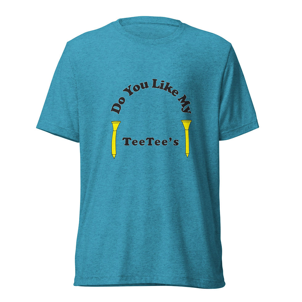 Thumbnail: Do You Like My TeeTee's Blk Letter Golf Tri-Blend Short Sleeve T-shirt