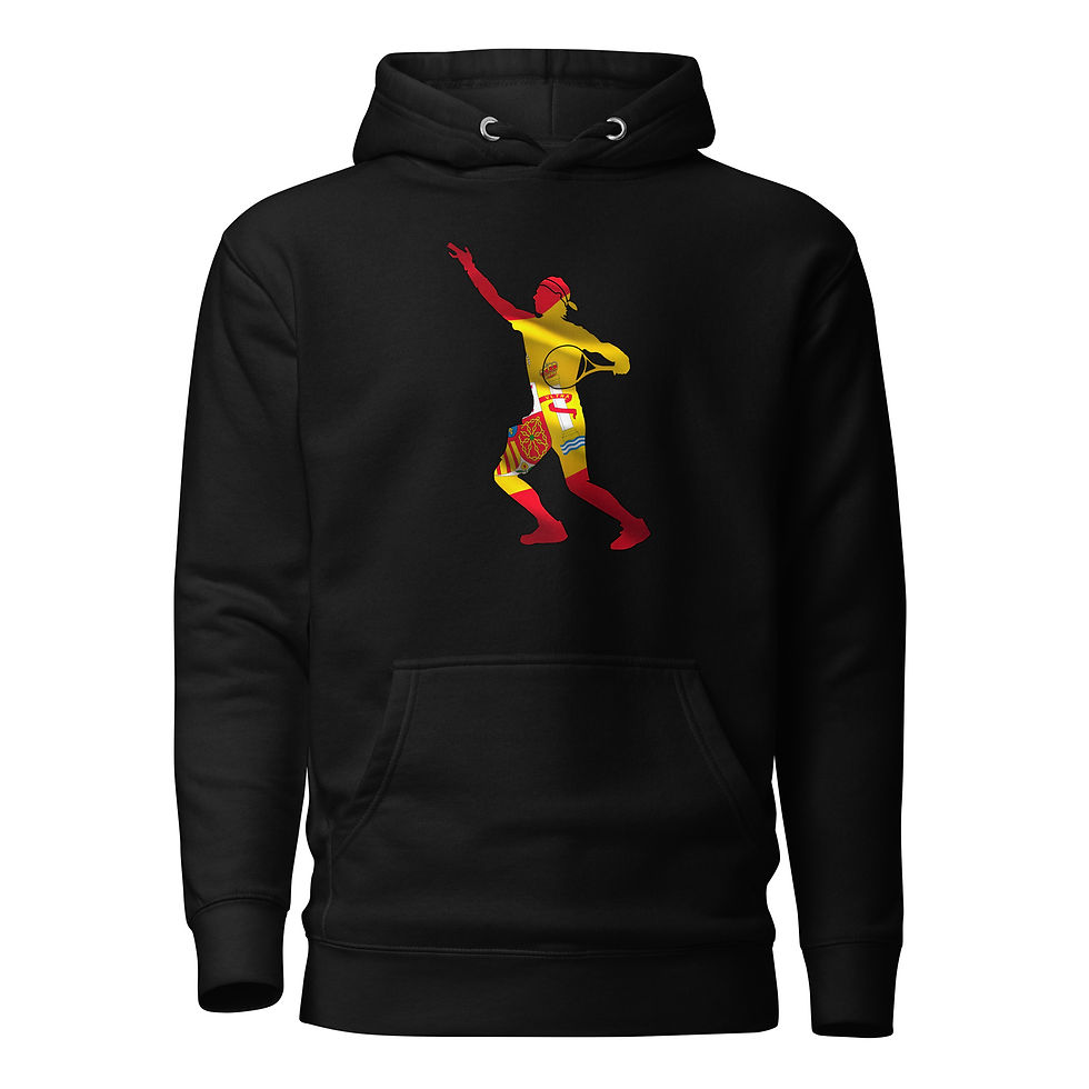 Thumbnail: Rafa Nadal Tennis Spain Flag Silhouette Unisex Hoodie