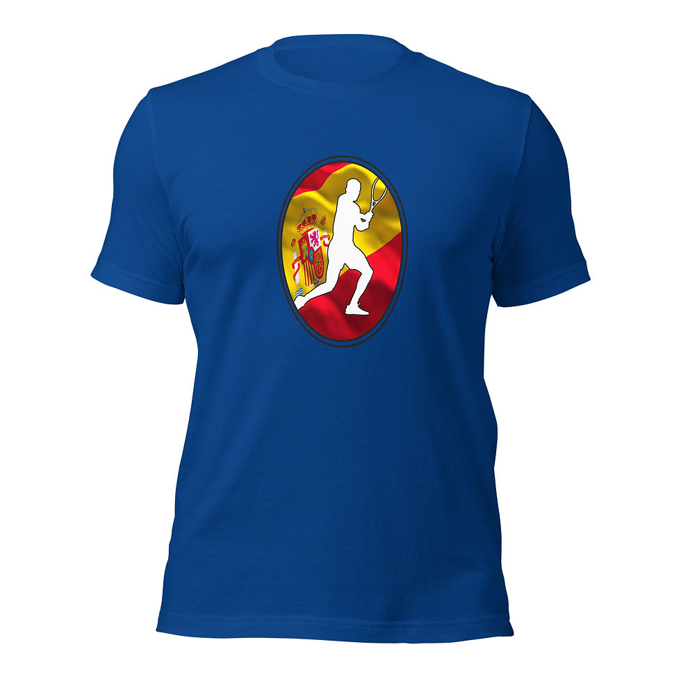 Thumbnail: Carlos Alcaraz Tennis Spain Flag Racquet Silhouette Cotton Short Sleeve Shirt
