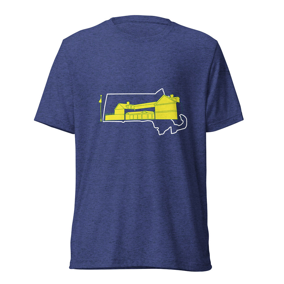 Thumbnail: The Country Club Brookline Clubhouse MA Wht Border Tri-Blend Short Sleeve Shirt