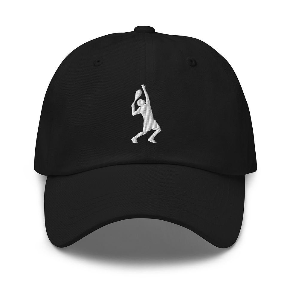 Thumbnail: Roger Federer Tennis White Silhouette Classic Adjustable Hat