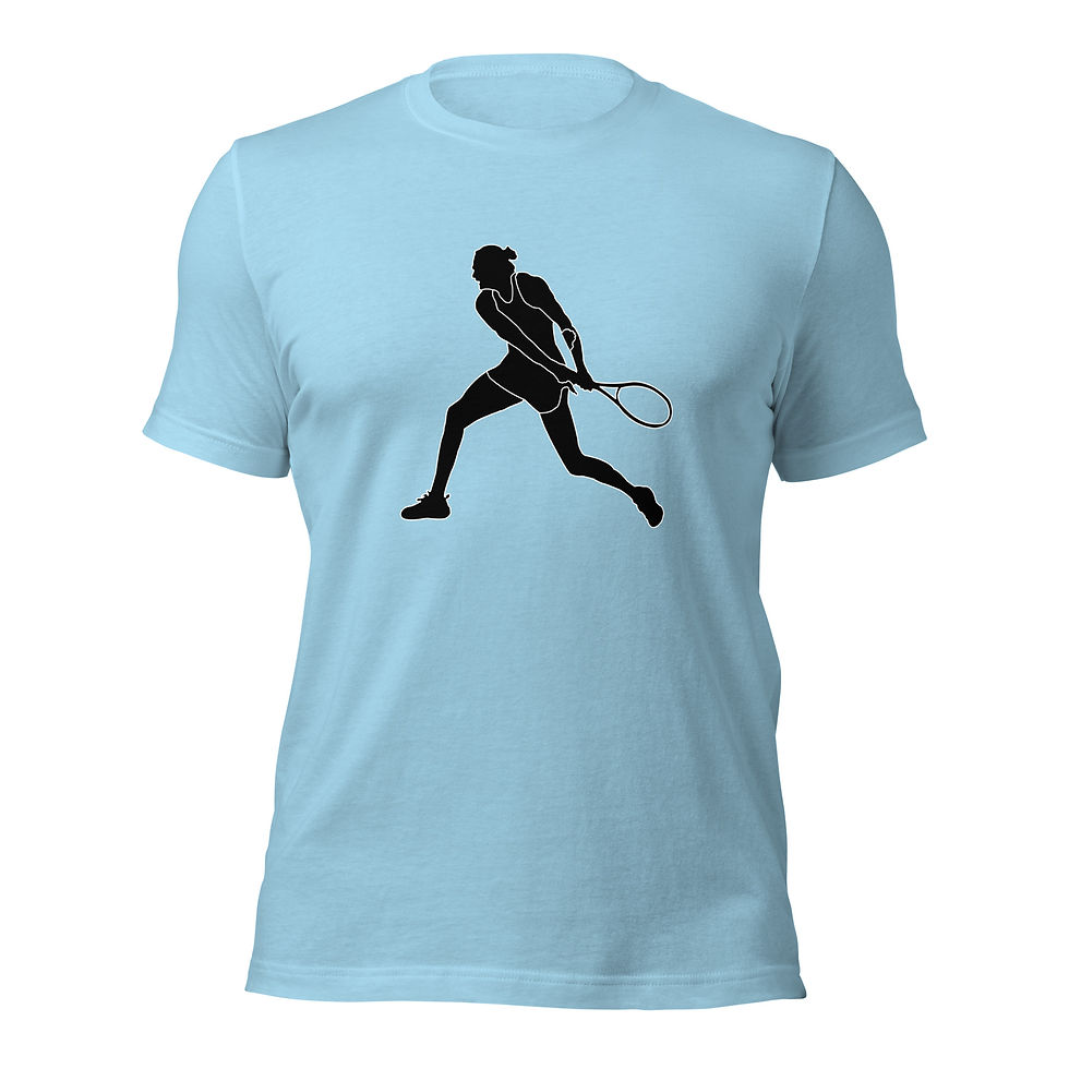 Thumbnail: Aryna Sabalenka Tennis Black Silhouette Cotton Short Sleeve Shirt