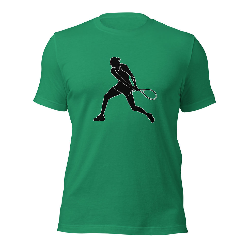 Thumbnail: Aryna Sabalenka Tennis Black Silhouette Cotton Short Sleeve Shirt