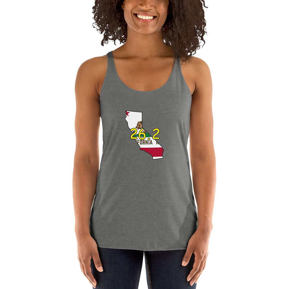 Thumbnail: Marathon Every State California Women's Racerback Tri-Blend Tank Top