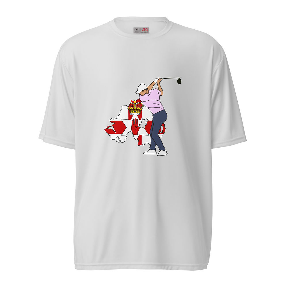 Rory McIlroy Golf & Northern Ireland Silhouette Performance Crew Neck T-shirt