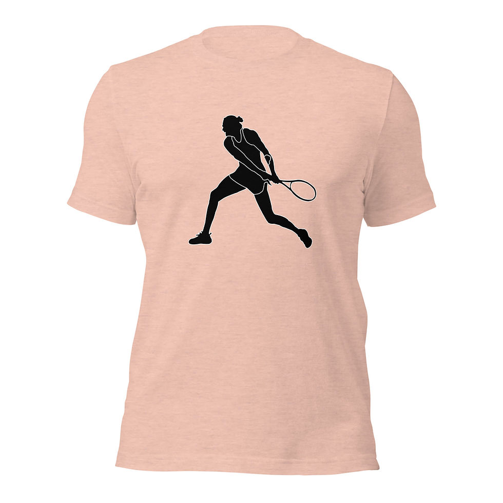 Thumbnail: Aryna Sabalenka Tennis Black Silhouette Cotton Short Sleeve Shirt