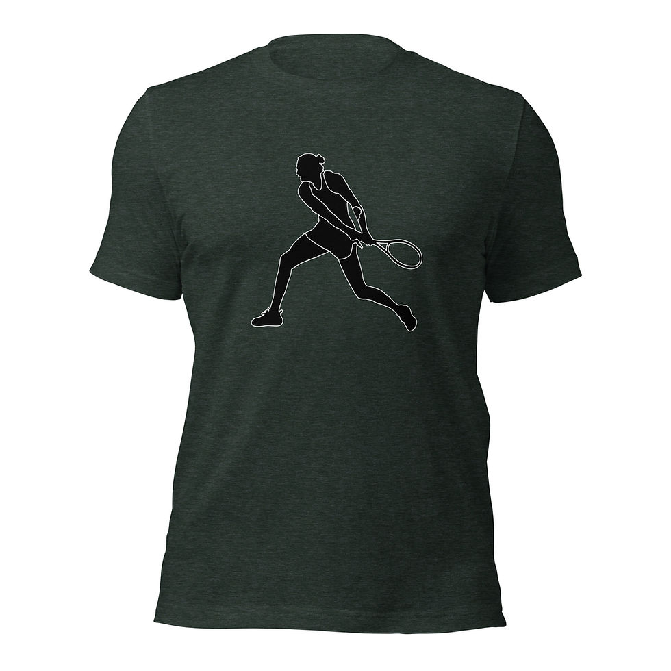 Thumbnail: Aryna Sabalenka Tennis Black Silhouette Cotton Short Sleeve Shirt