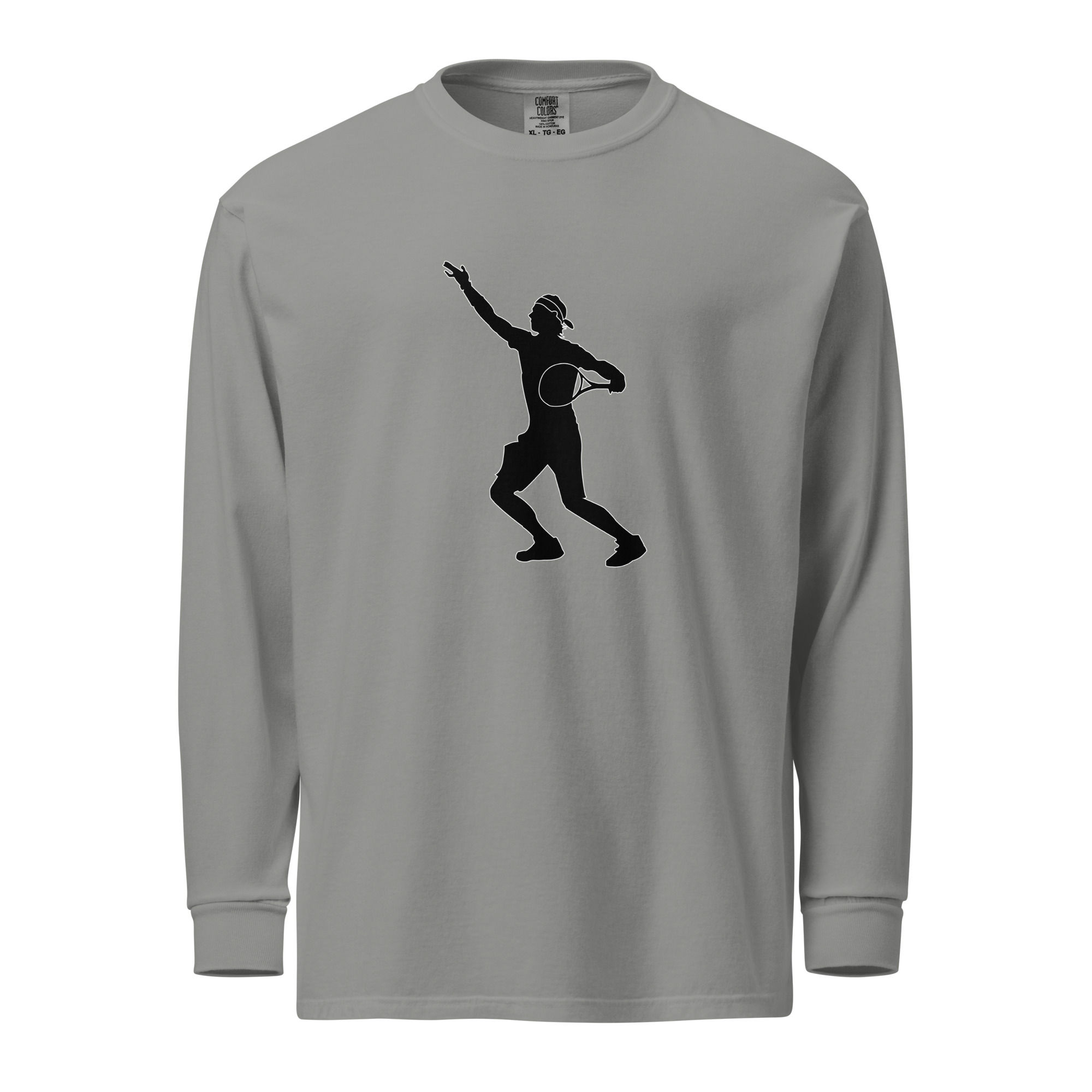 Rafa Nadal Tennis Black Silhouette Heavyweight Long Sleeve Shirt