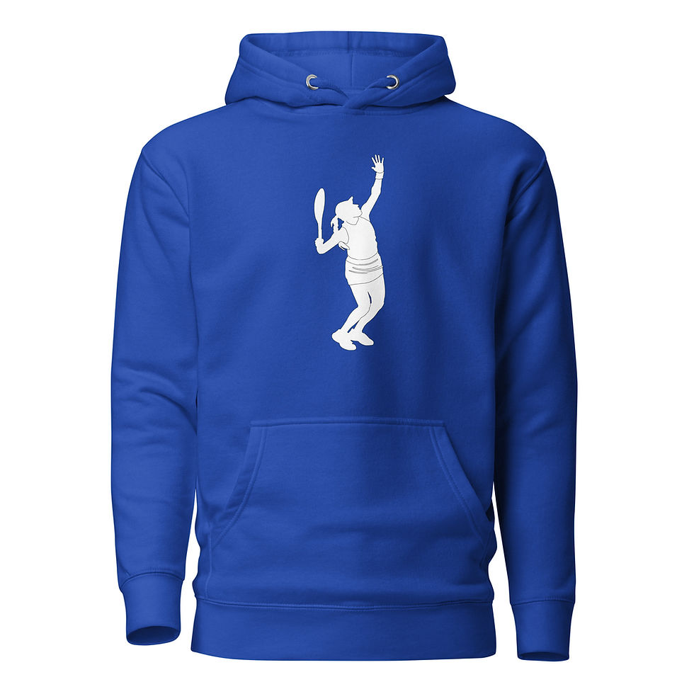 Thumbnail: Jessica Pegula Tennis White Silhouette Unisex Hoodie