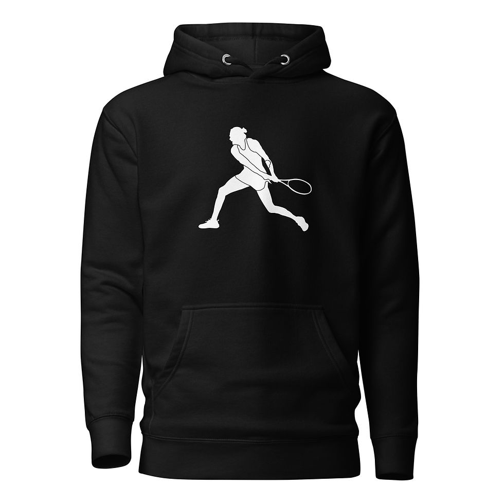 Thumbnail: Aryna Sabalenka Tennis White Silhouette Unisex Hoodie