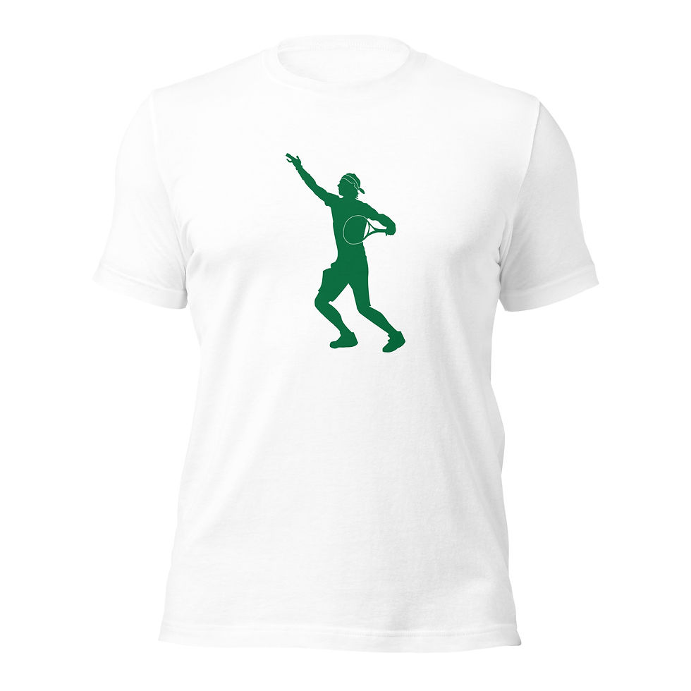 Thumbnail: Rafa Nadal Tennis Green Silhouette Unisex Cotton Short Sleeve Shirt