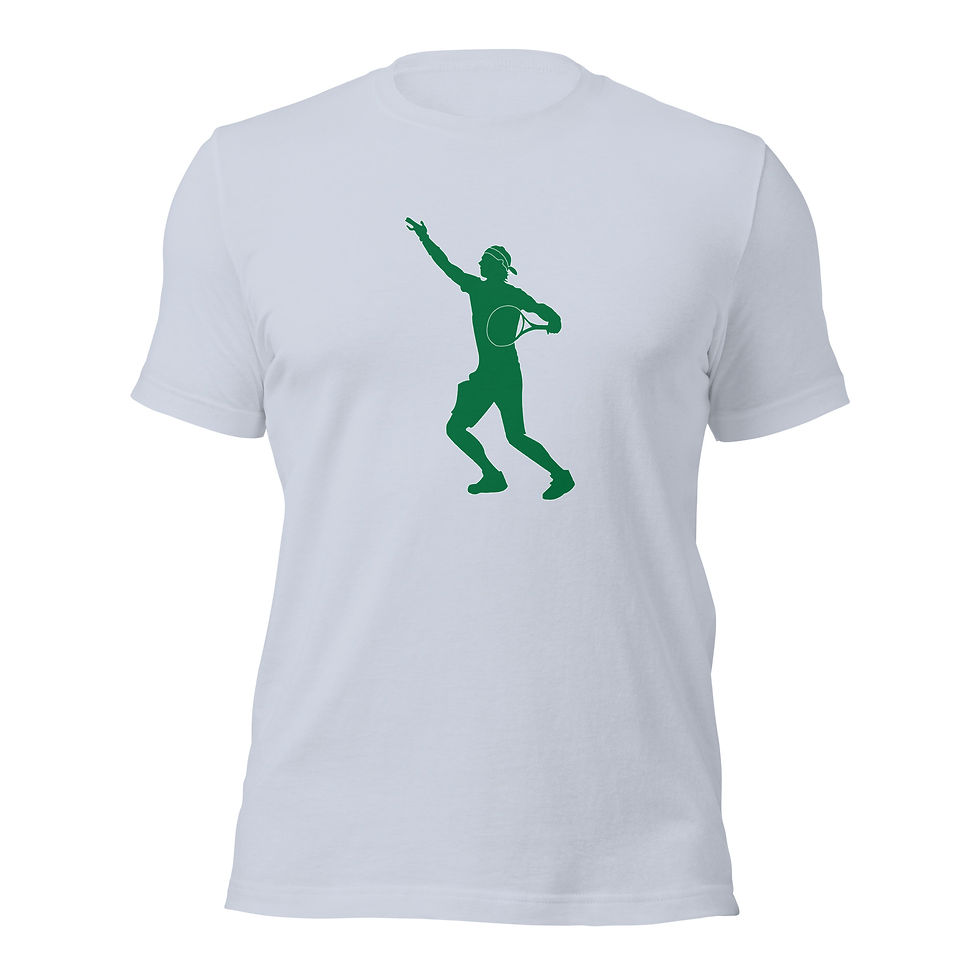 Thumbnail: Rafa Nadal Tennis Green Silhouette Unisex Cotton Short Sleeve Shirt