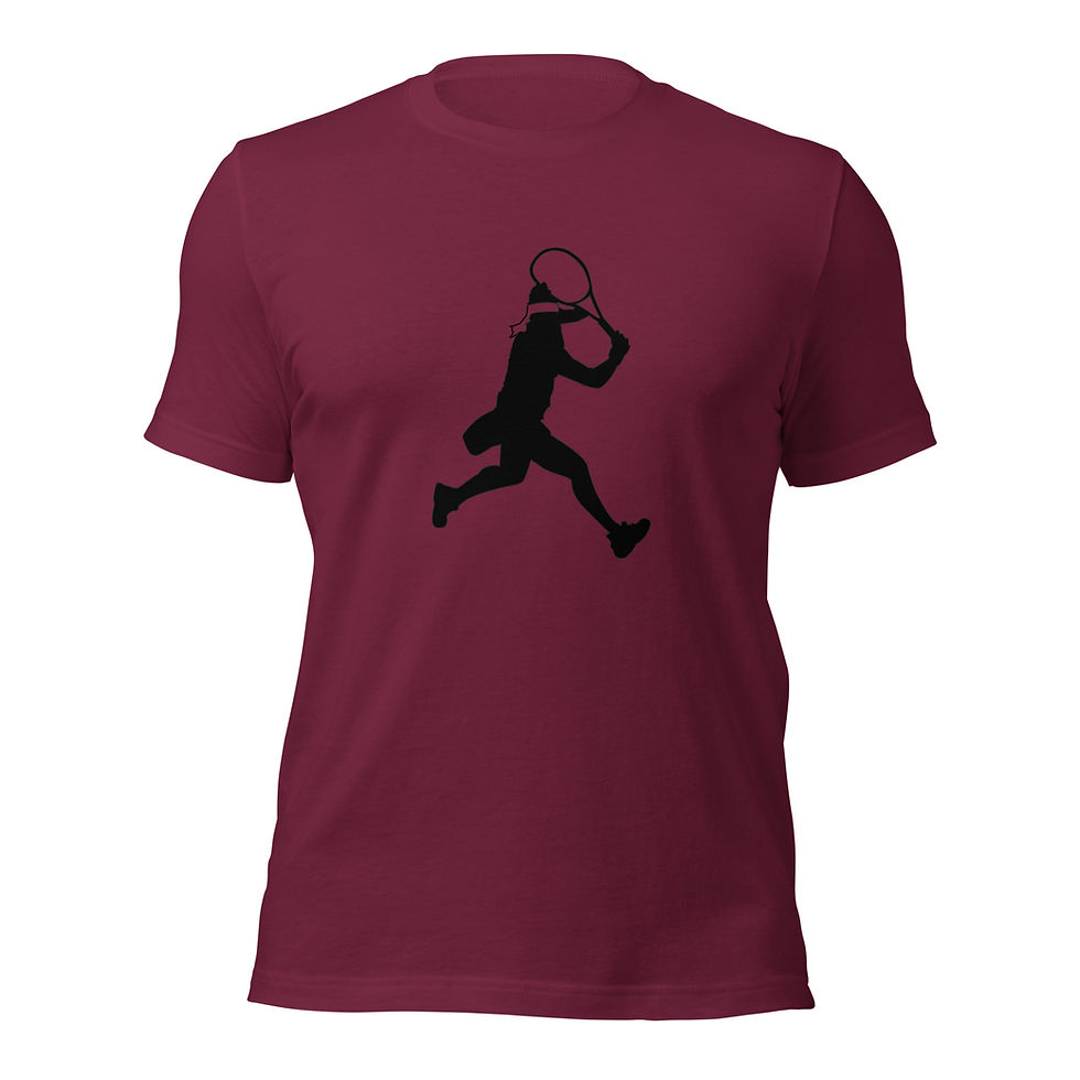 Thumbnail: Ons Jabeur Tennis Black Silhouette Unisex Cotton Short Sleeve Shirt