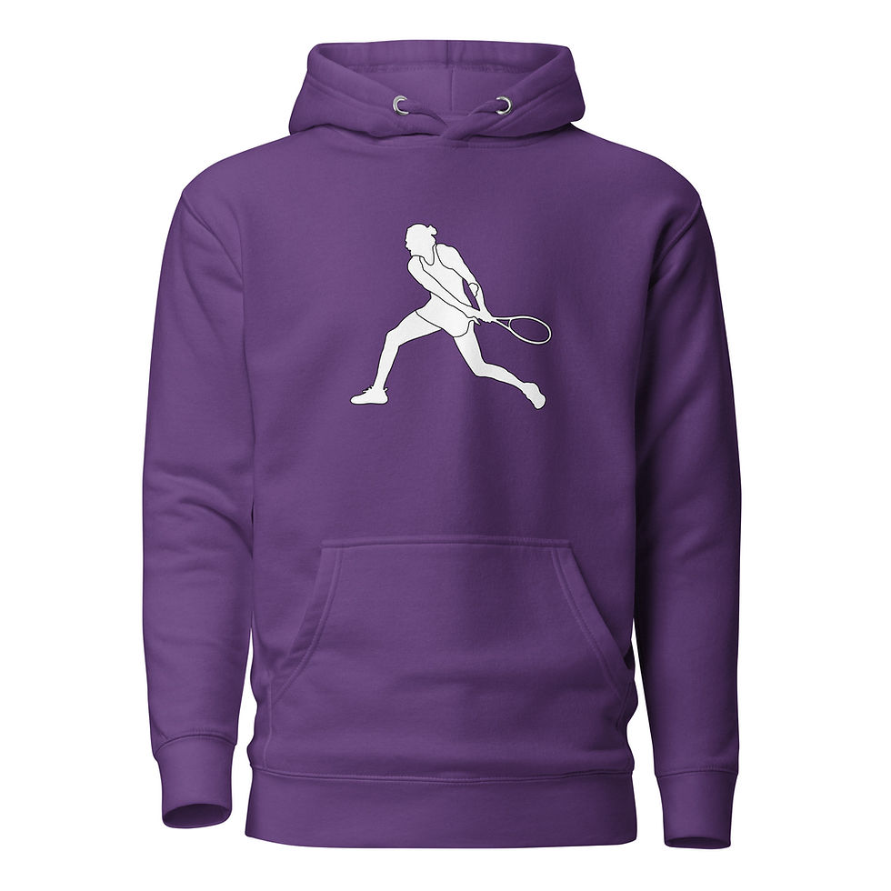 Thumbnail: Aryna Sabalenka Tennis White Silhouette Unisex Hoodie