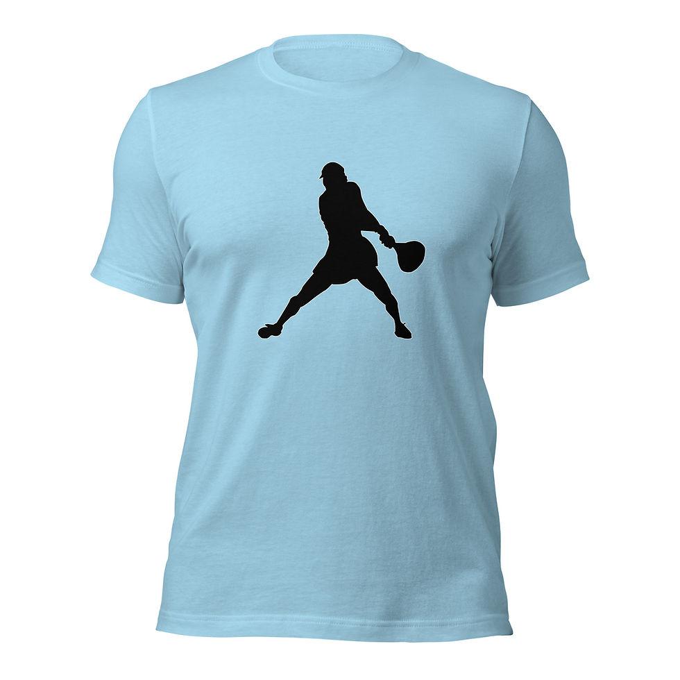 Thumbnail: Emma Raducanu Tennis Black Silhouette Unisex Cotton Short Sleeve Shirt