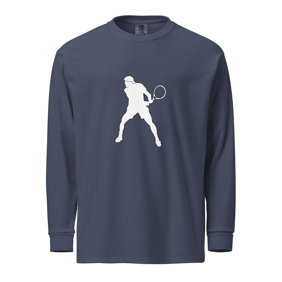 Thumbnail: Holger Rune Tennis White Silhouette Heavyweight Long Sleeve Shirt