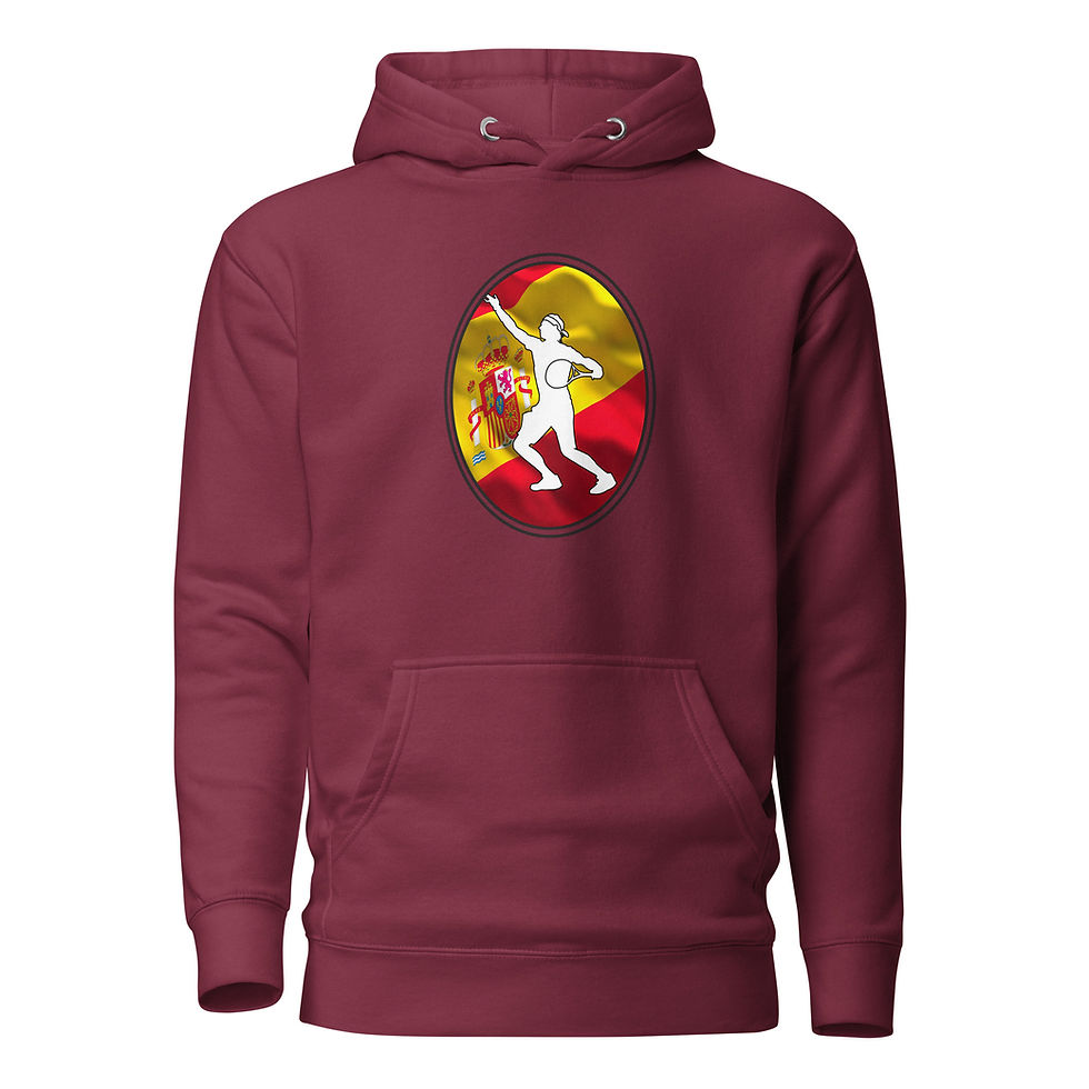 Thumbnail: Rafa Nadal Tennis Spain Flag Racquet Silhouette Unisex Hoodie