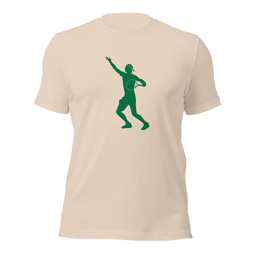 Thumbnail: Rafa Nadal Tennis Green Silhouette Unisex Cotton Short Sleeve Shirt