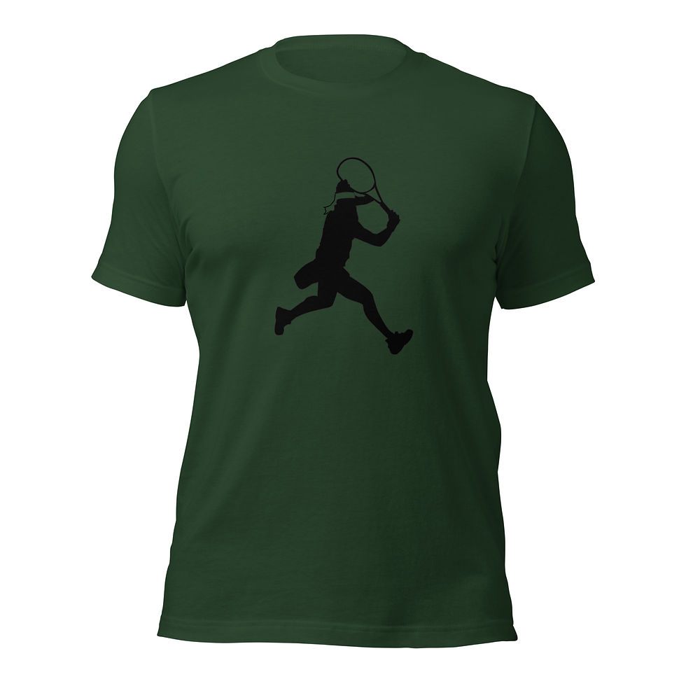 Thumbnail: Ons Jabeur Tennis Black Silhouette Unisex Cotton Short Sleeve Shirt