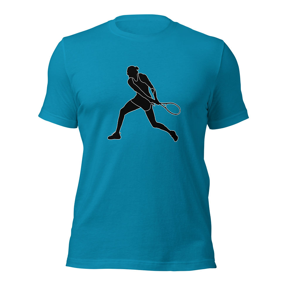 Thumbnail: Aryna Sabalenka Tennis Black Silhouette Cotton Short Sleeve Shirt