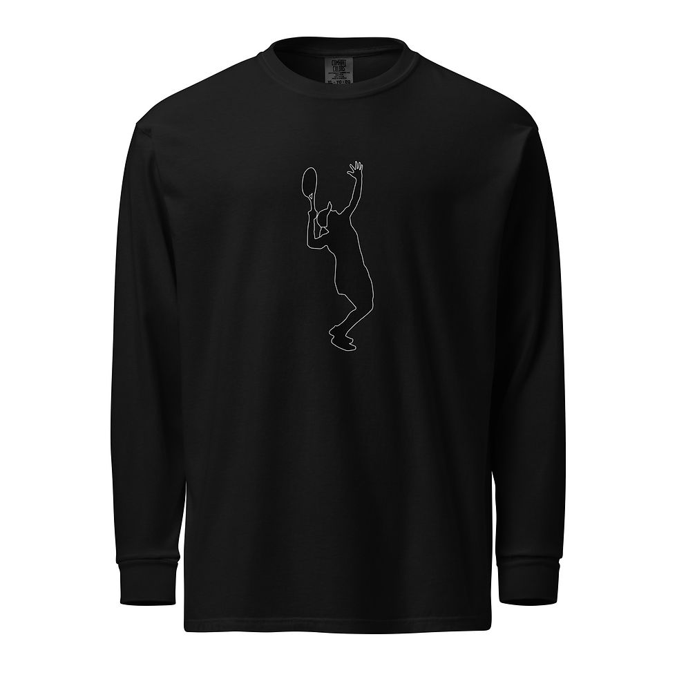 Thumbnail: Iga Swiatek Tennis Black Silhouette Heavyweight Long Sleeve Shirt