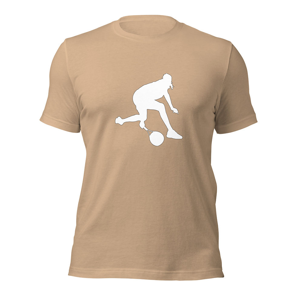 Thumbnail: Stefanos Tsitsipas Tennis White Silhouette Unisex Cotton Short Sleeve Shirt