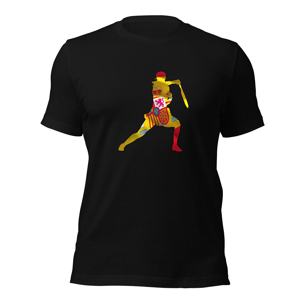 Thumbnail: Paula Badosa Tennis Spain Flag Silhouette Unisex Cotton Short Sleeve Shirt