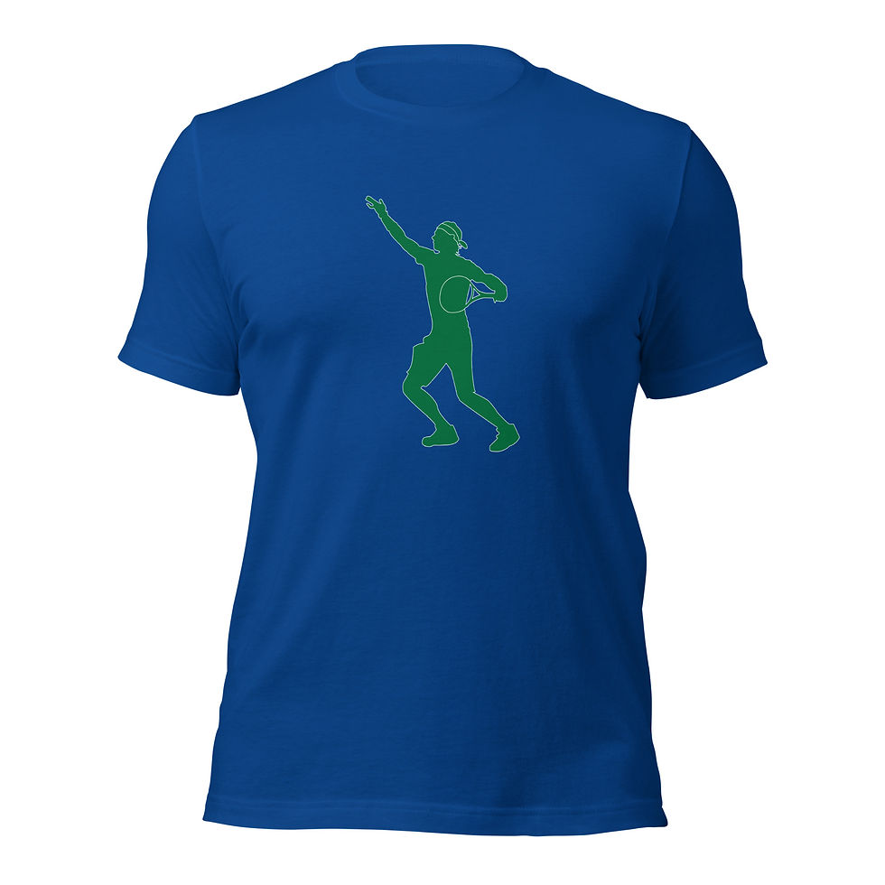 Thumbnail: Rafa Nadal Tennis Green Silhouette Unisex Cotton Short Sleeve Shirt